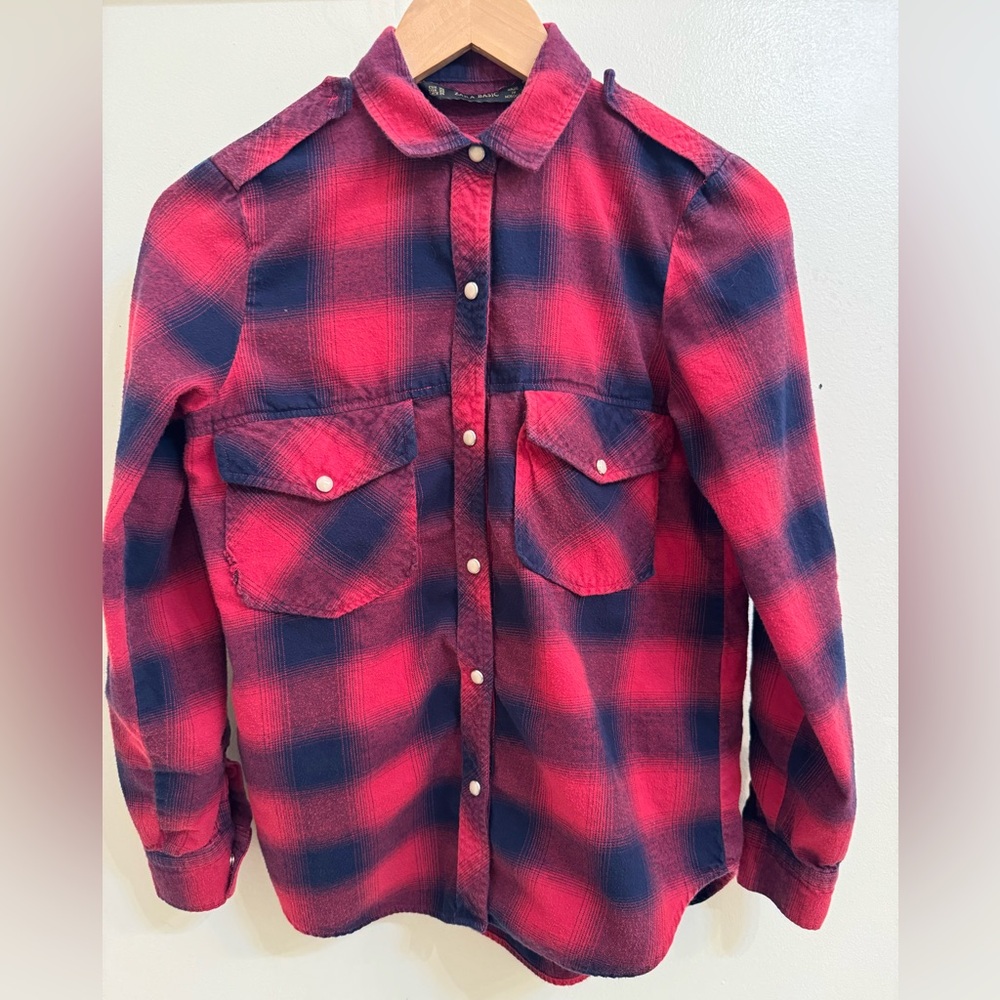 Zara Basic Red Flannel